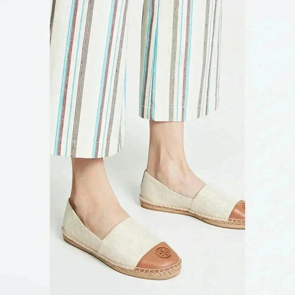 NWB Tory Burch Ambra Colorblock Espadrille Flats Size 11